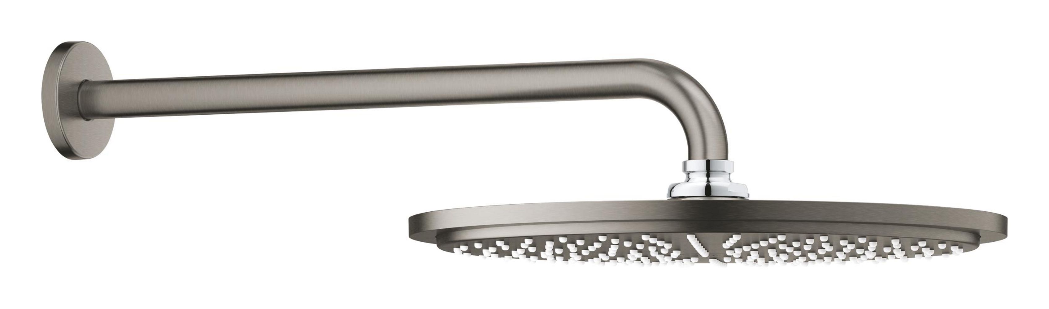 Grohe Rainshower douche à effet de pluie avec bras 31x31 cm circulaitre Brushed Hard Graphite 26066AL0