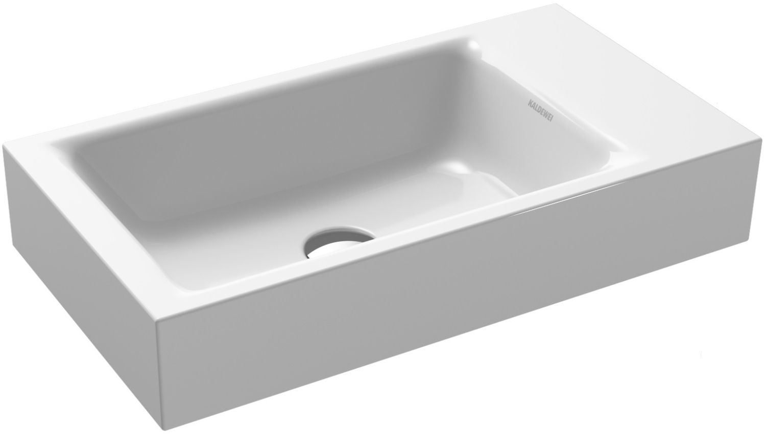 Kaldewei Puro lavabo 55x30 cm rectangulaire classique blanc brillant 901206303001