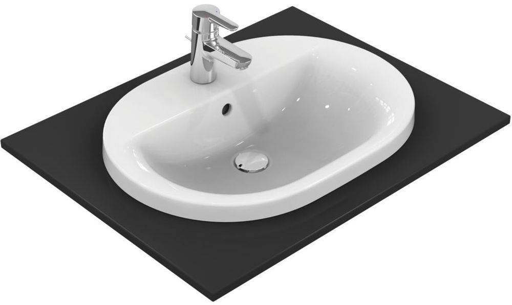 Ideal Standard Connect lavabo 62x46 cm ovale encastrée blanc brillant E504001