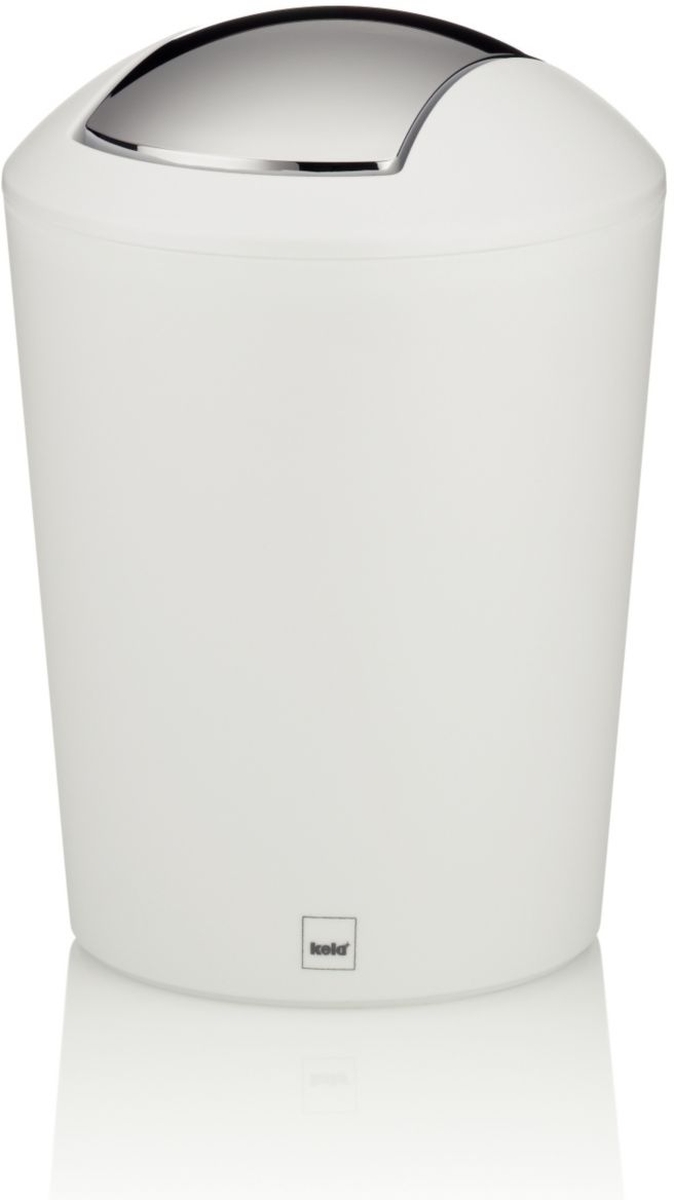 Kela Marta poubelle 1.7 l chrome-blanc 22271