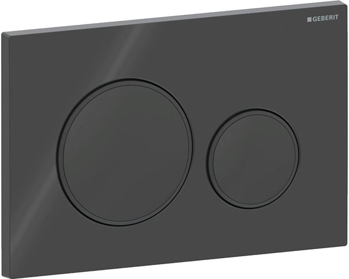 Geberit Sigma bouton de chasse d'eau pour WC chrome brillant-noir 115.882.14.1