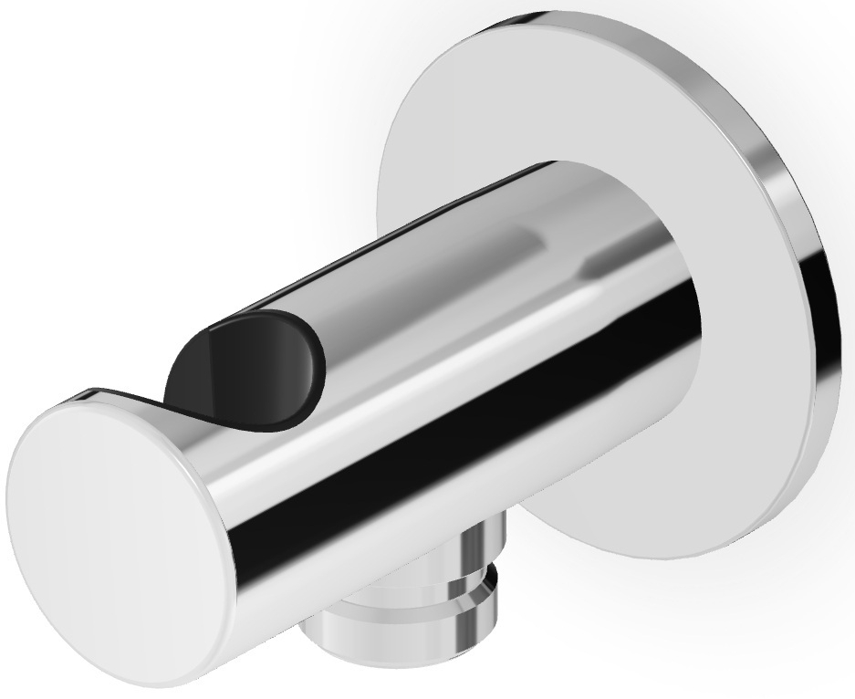 Zucchetti Brim raccord coudé avec support chrome Z93933