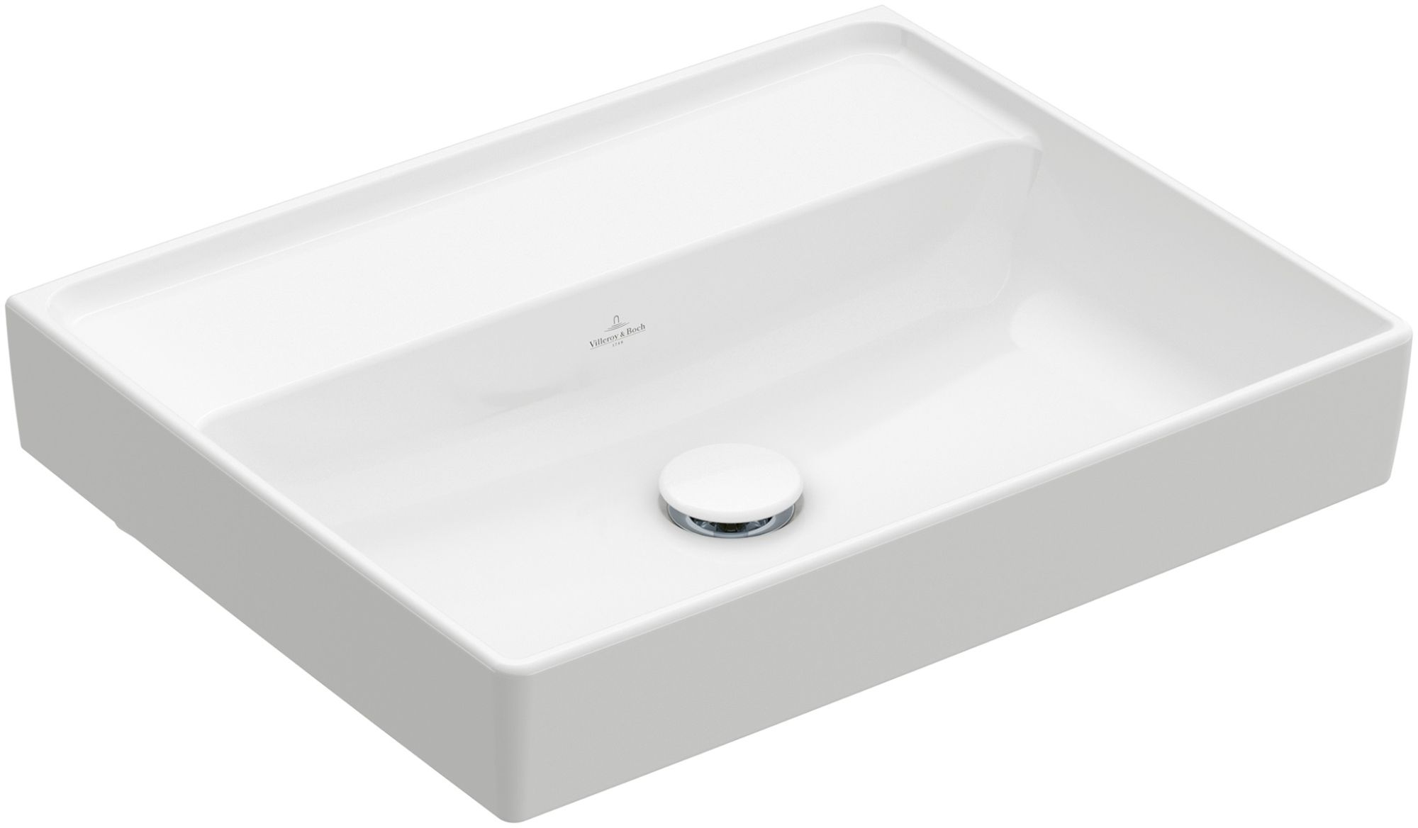 Villeroy & Boch Collaro lavabo 55x44 cm rectangulaire classique-de meuble blanc brillant 4A335801