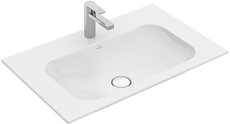 Villeroy & Boch Finion lavabo 80x50 cm rectangulaire de meuble blanc brillant 416484R1