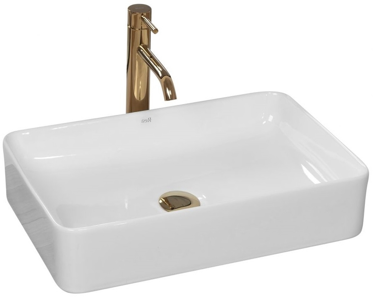 Rea Avia umywalka 51x34,5 cm nablatowa prostokątna biała REA-U0840