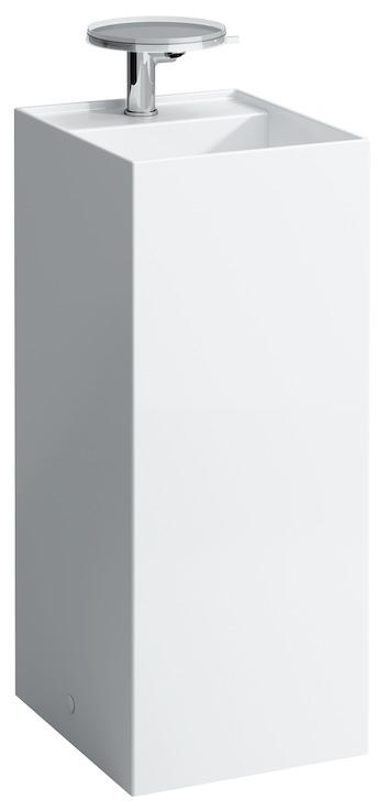 Laufen Kartell lavabo 43.5x37.5 cm rectangulaire autoportante blanc brillant H8113310001121