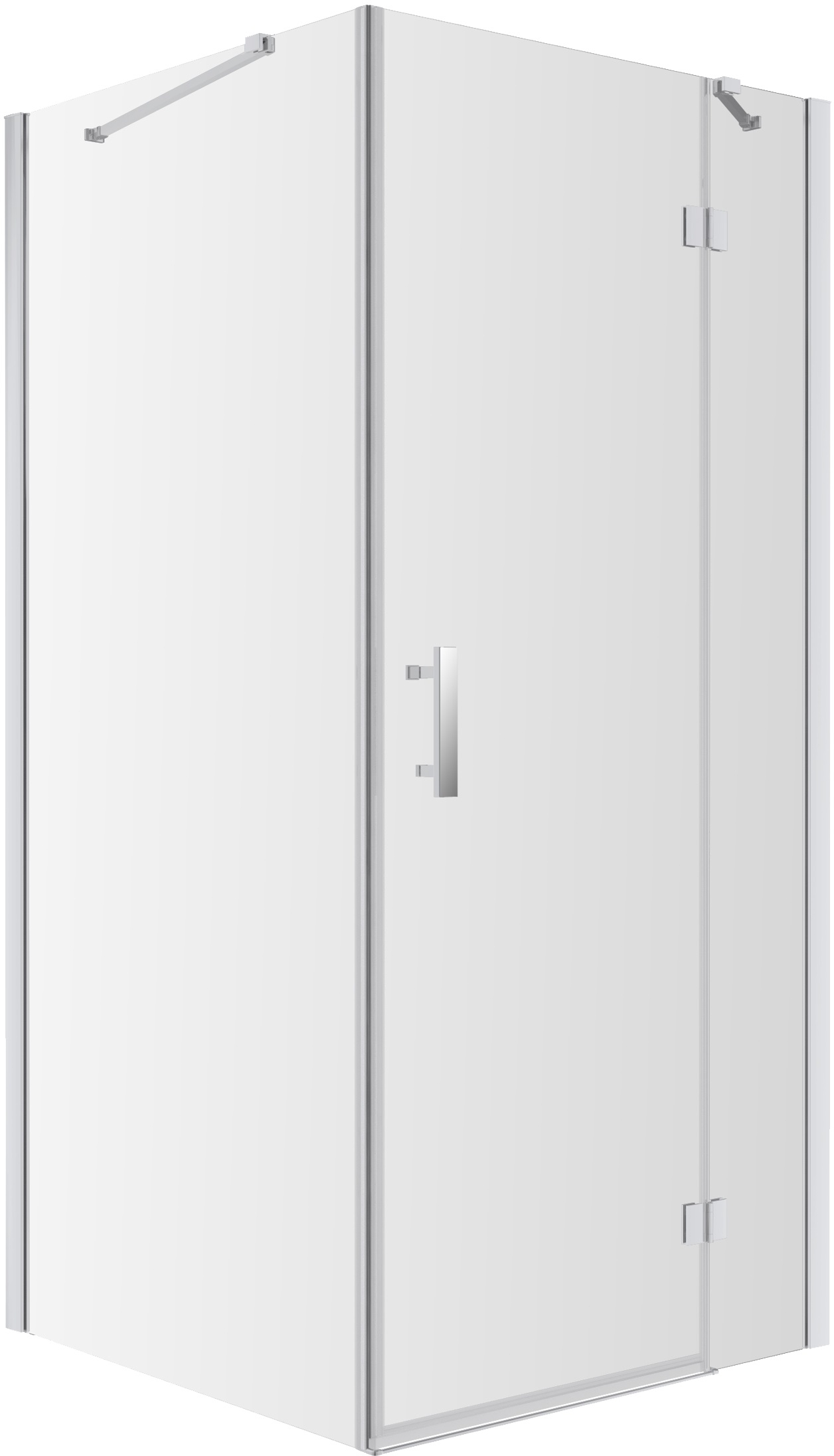 Omnires Manhattan cabine de douche 100x90 cm rectangulaire chrome brillant/verre transparent MH1090CRTR