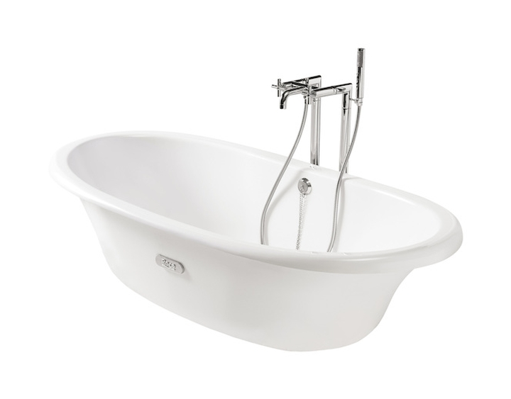 Roca Newcast baignoire autoportante 170x85 cm ovale blanc A233650007