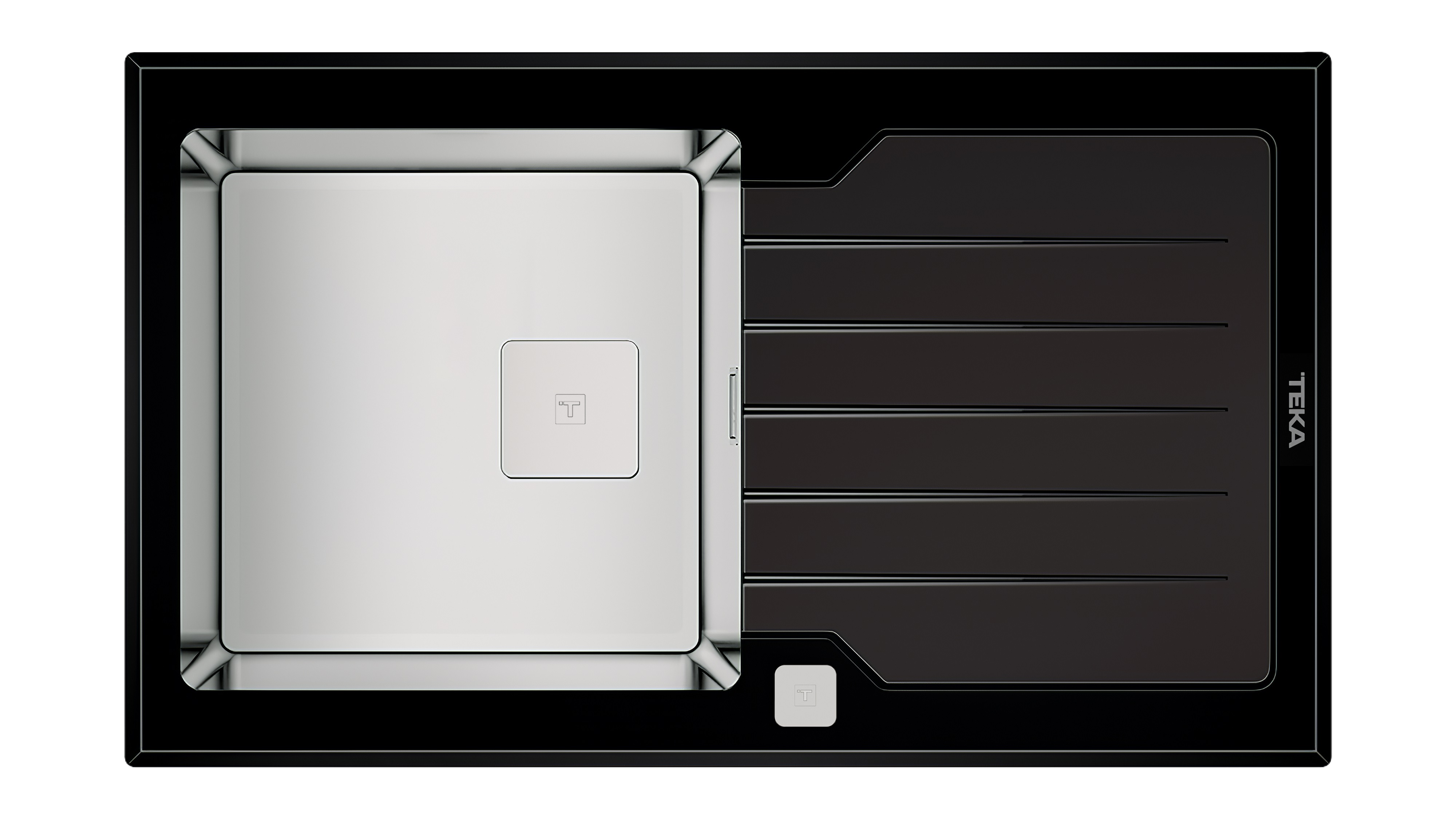 Teka Diamond évier en acier inoxydable 86x51 cm noir 115100011