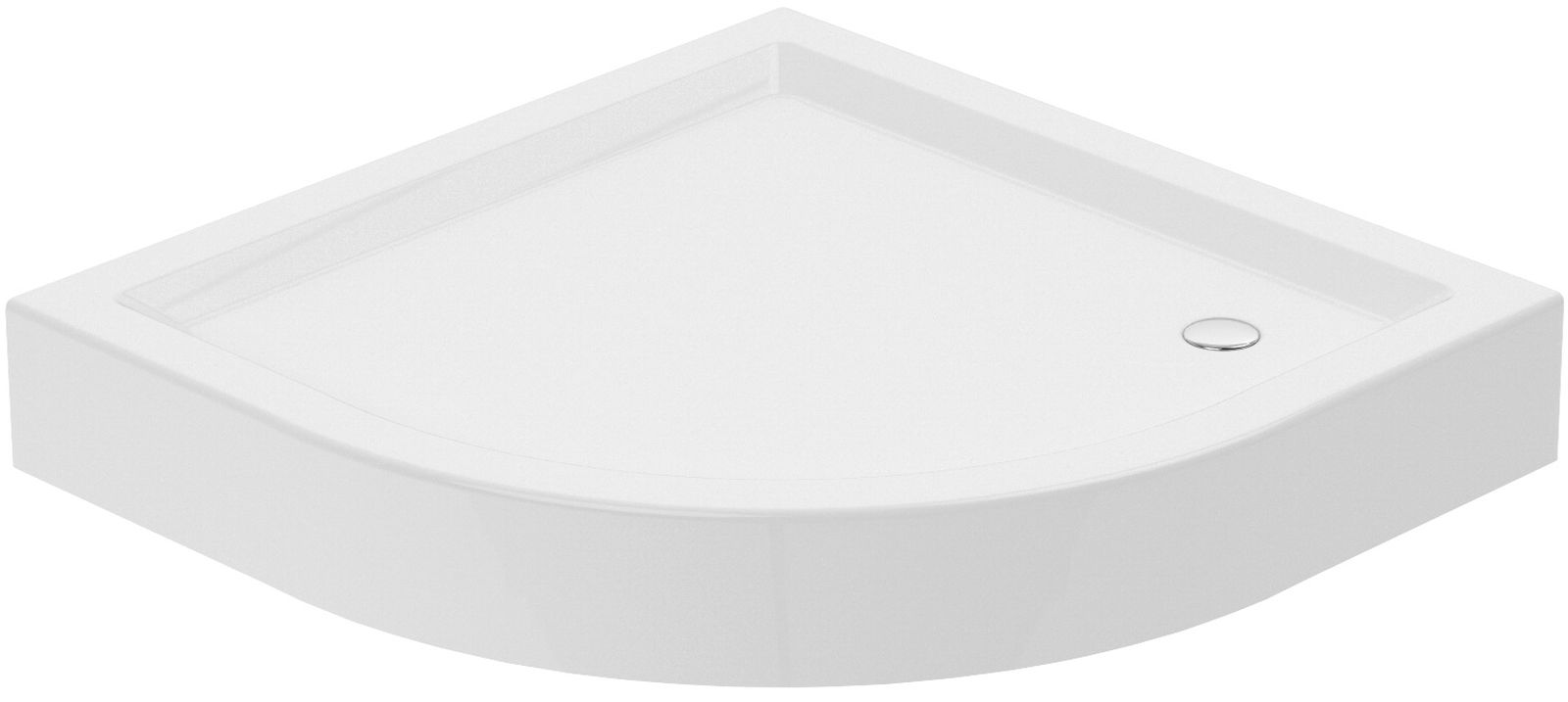 New Trendy receveur de douche semi-circulaire 90x90 cm blanc BL-0008