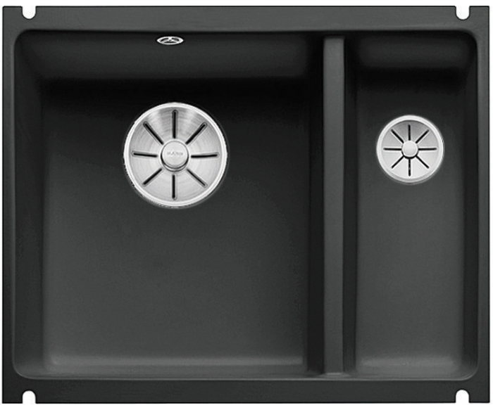 Blanco Subline 350/150-U évier en céramique 56.7x45.6 cm noir 523747