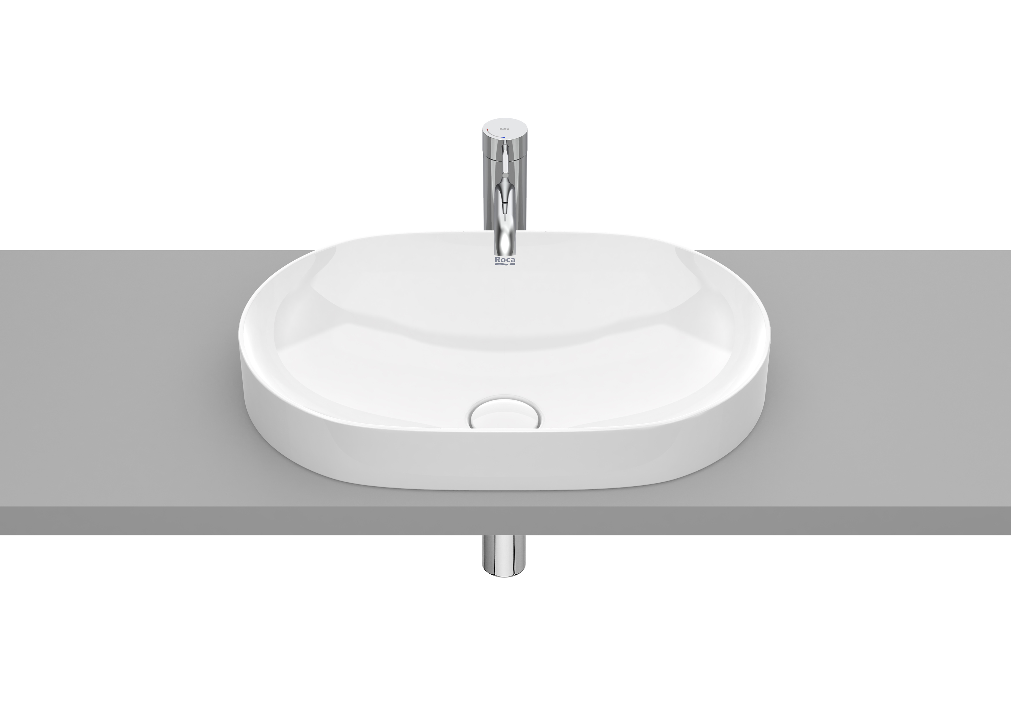 Roca Inspira lavabo 55x37 cm ovale encastrée blanc A327527000