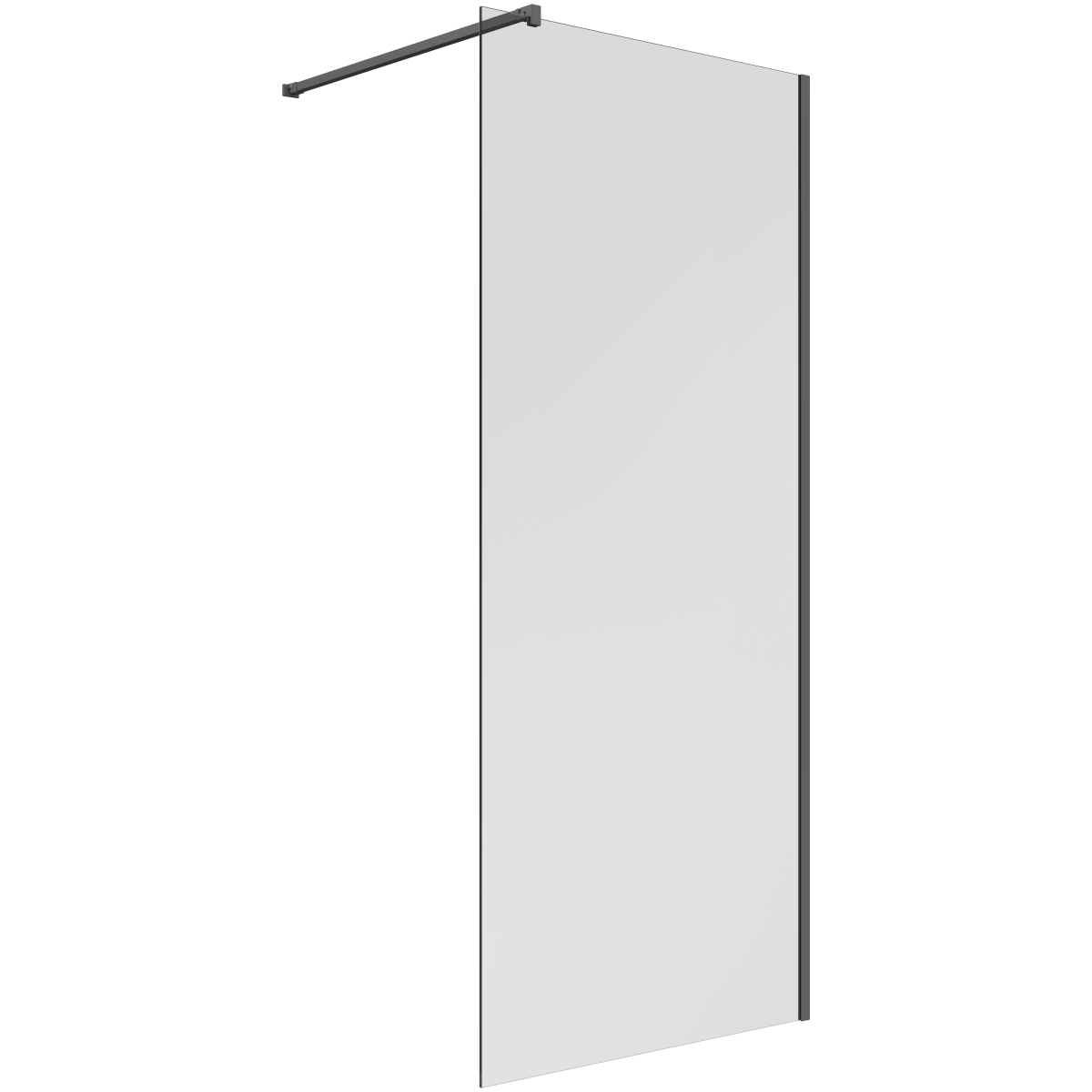 Oltens Bo paroi de douche 120 cm noir mat/verre transparent 22004300