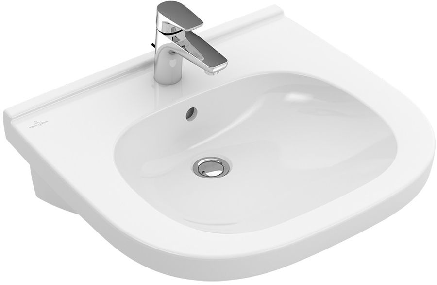 Villeroy & Boch Vita lavabo 56x55 cm semi-circulaire classique pour les handicapés blanc brillant 41195501