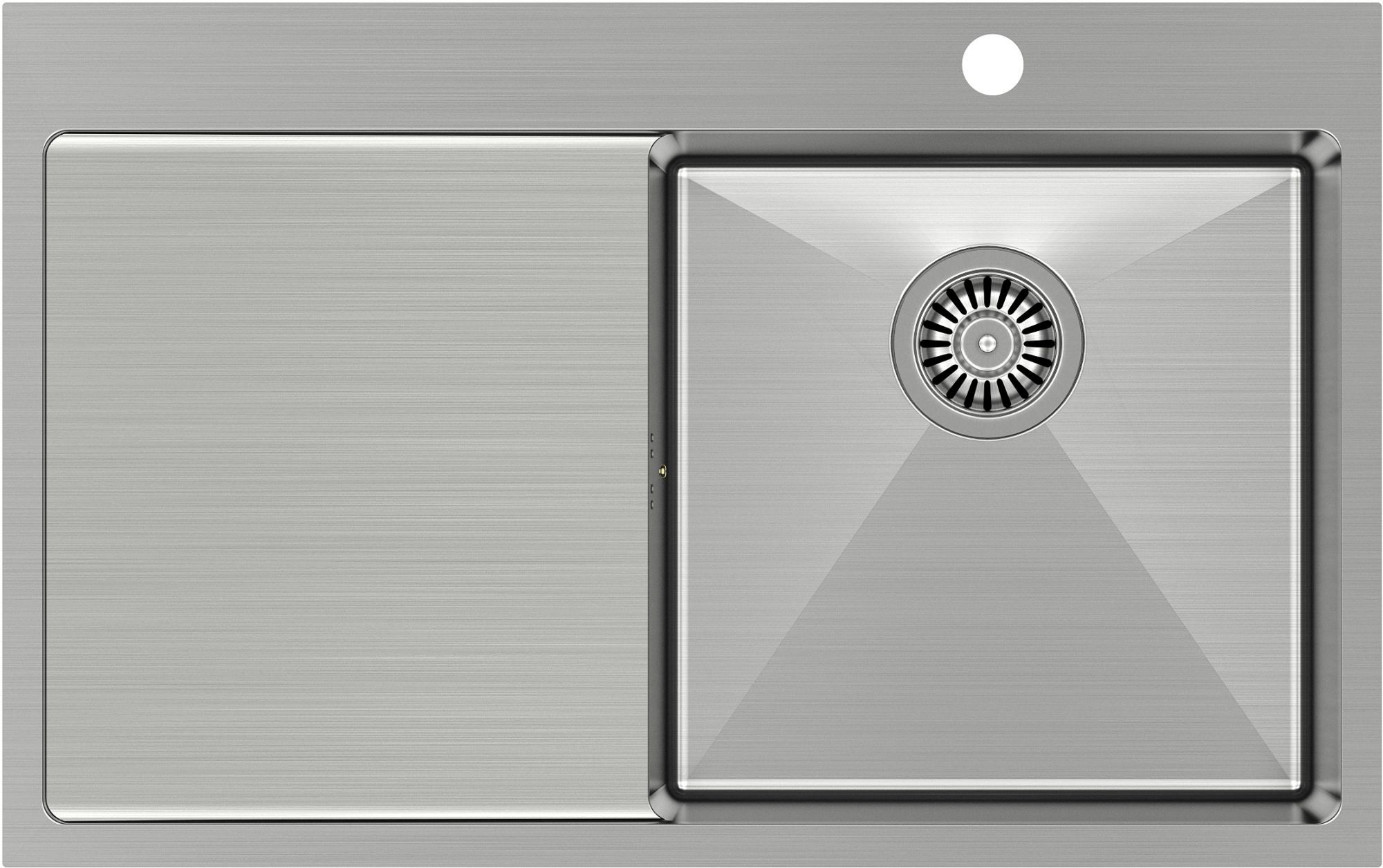 Quadron Russel évier en acier inoxydable avec siphon 78x48 cm HB7912-RBS