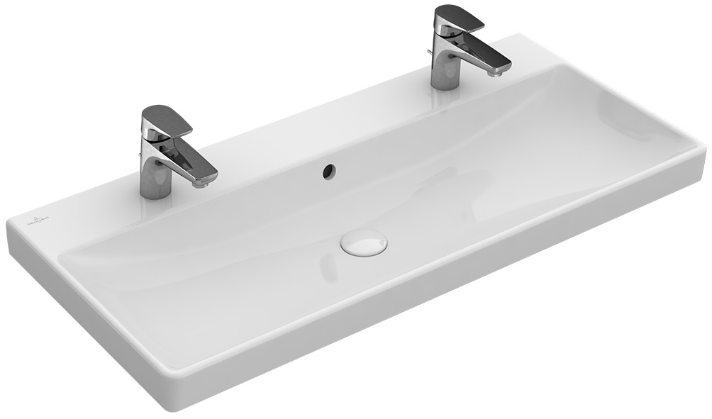 Villeroy & Boch Avento lavabo 100x47 cm rectangulaire classique-de meuble blanc brillant 4156A401