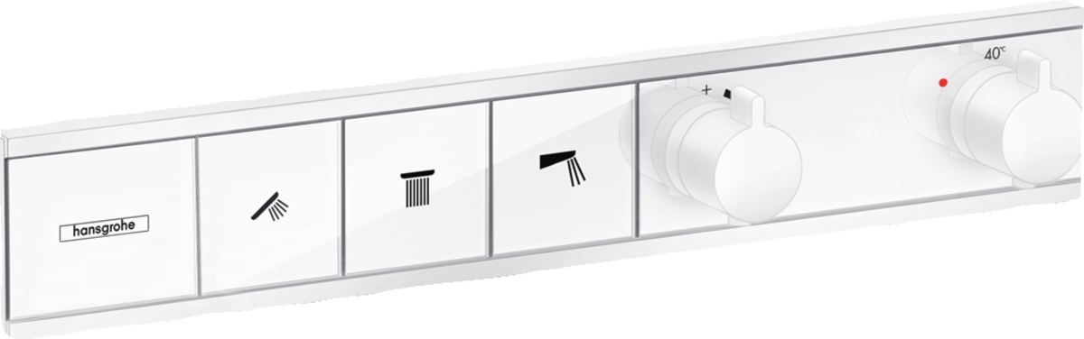 Hansgrohe RainSelect mitigeur bain-douche encastrée avec thermostat blanc 15381700
