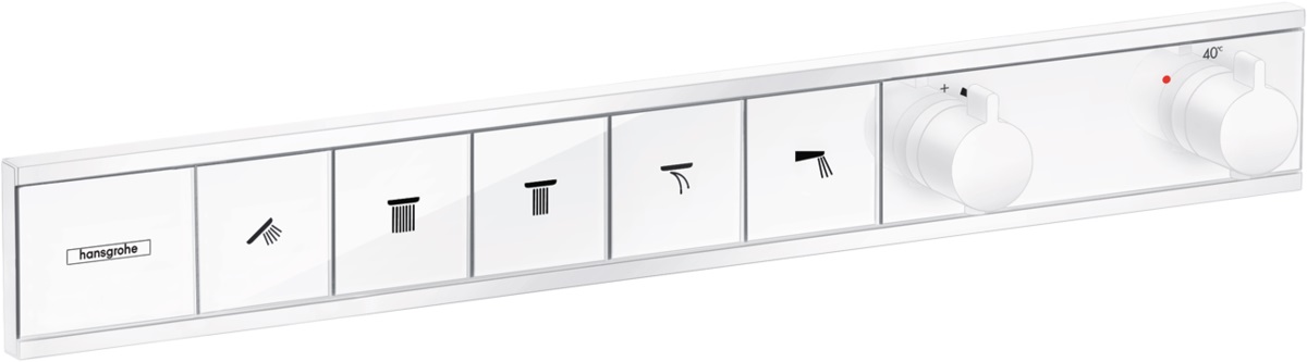 Hansgrohe RainSelect mitigeur bain-douche encastrée avec thermostat blanc 15384700