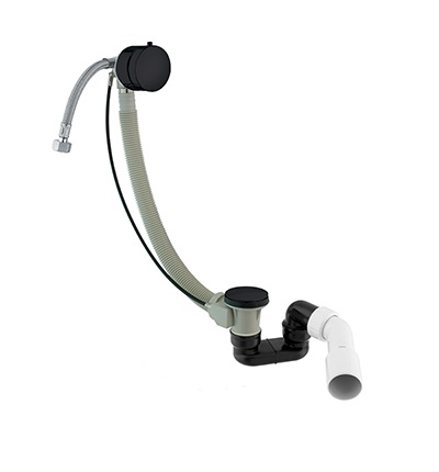 Omnires siphon de baignoire noir TK132-PLUS-3.43+64-SBL