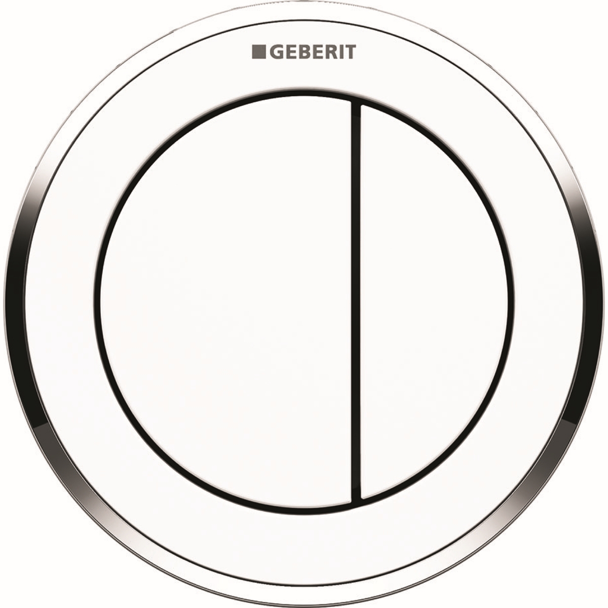Geberit Typ 10 bouton de chasse d'eau pour WC chrome brillant-blanc 116.057.KJ.1