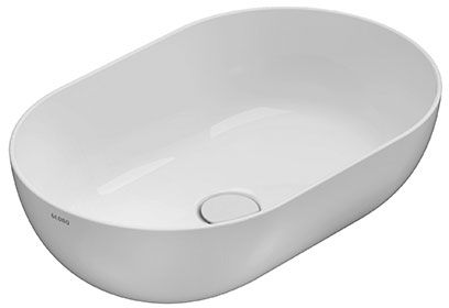 Globo T-Egde lavabo 54x36 cm ovale à poser blanc B6O54.BI
