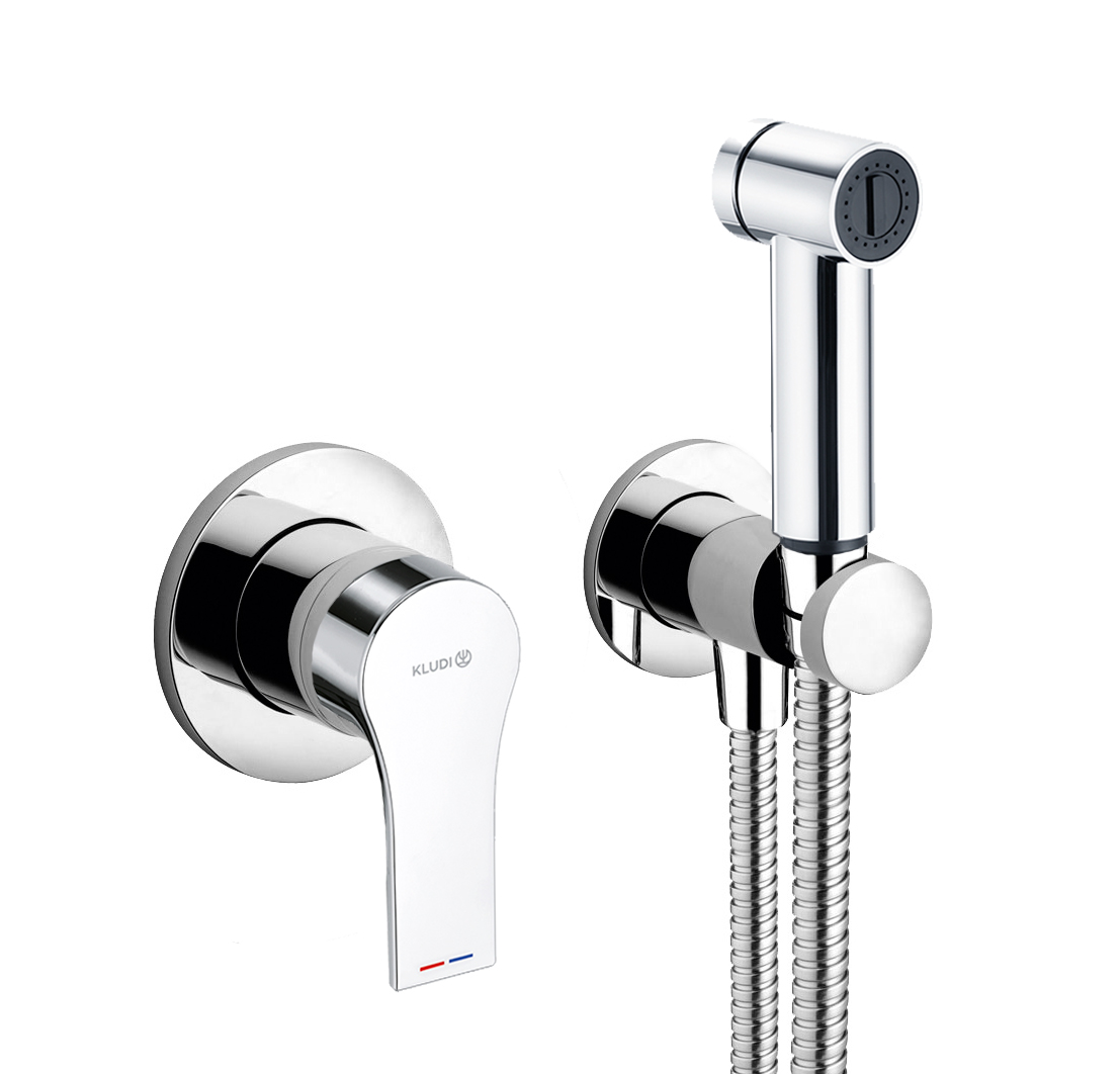 Kludi Zenta SL mitigeur bidet avec kit de douche encastrée chrome 489980565