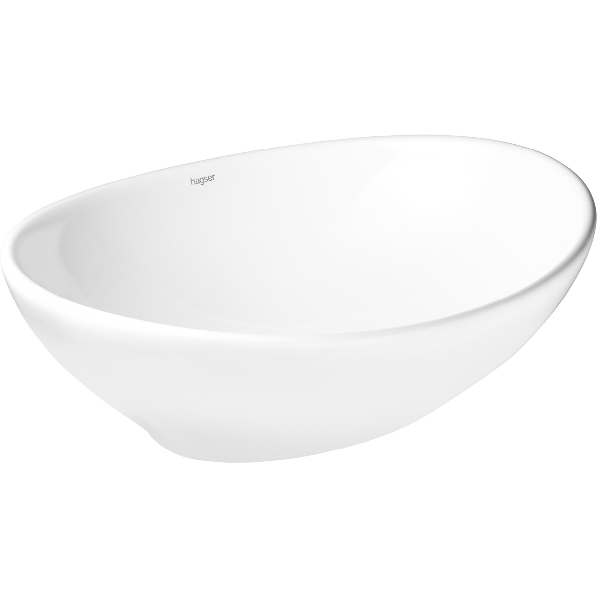 Hagser Agnes lavabo 41x34 cm ovale à poser blanc HGR10000040