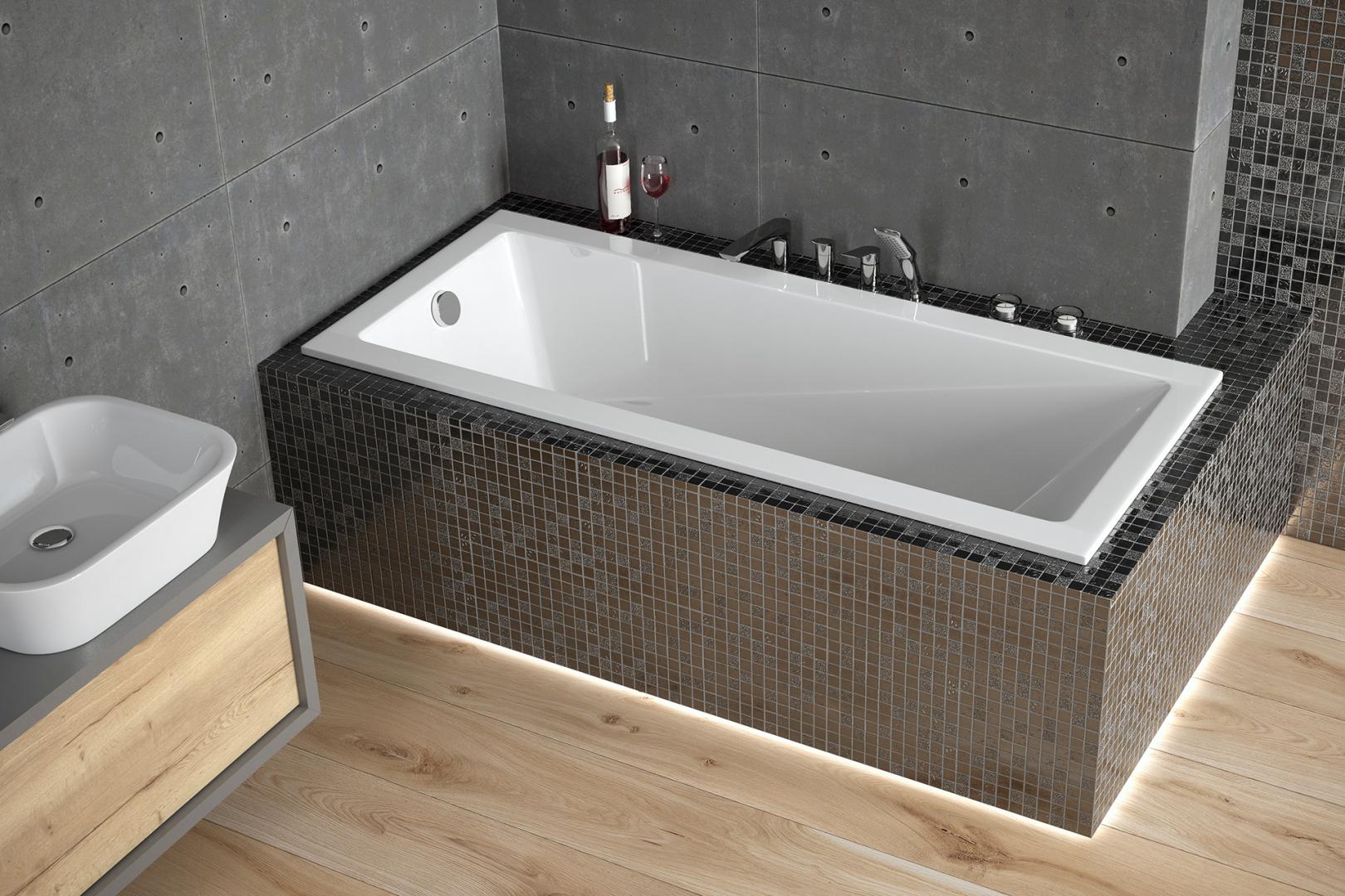 Besco Modern baignoire rectangulaire slim 149.5x69.5 cm blanc #WAM-150-SL