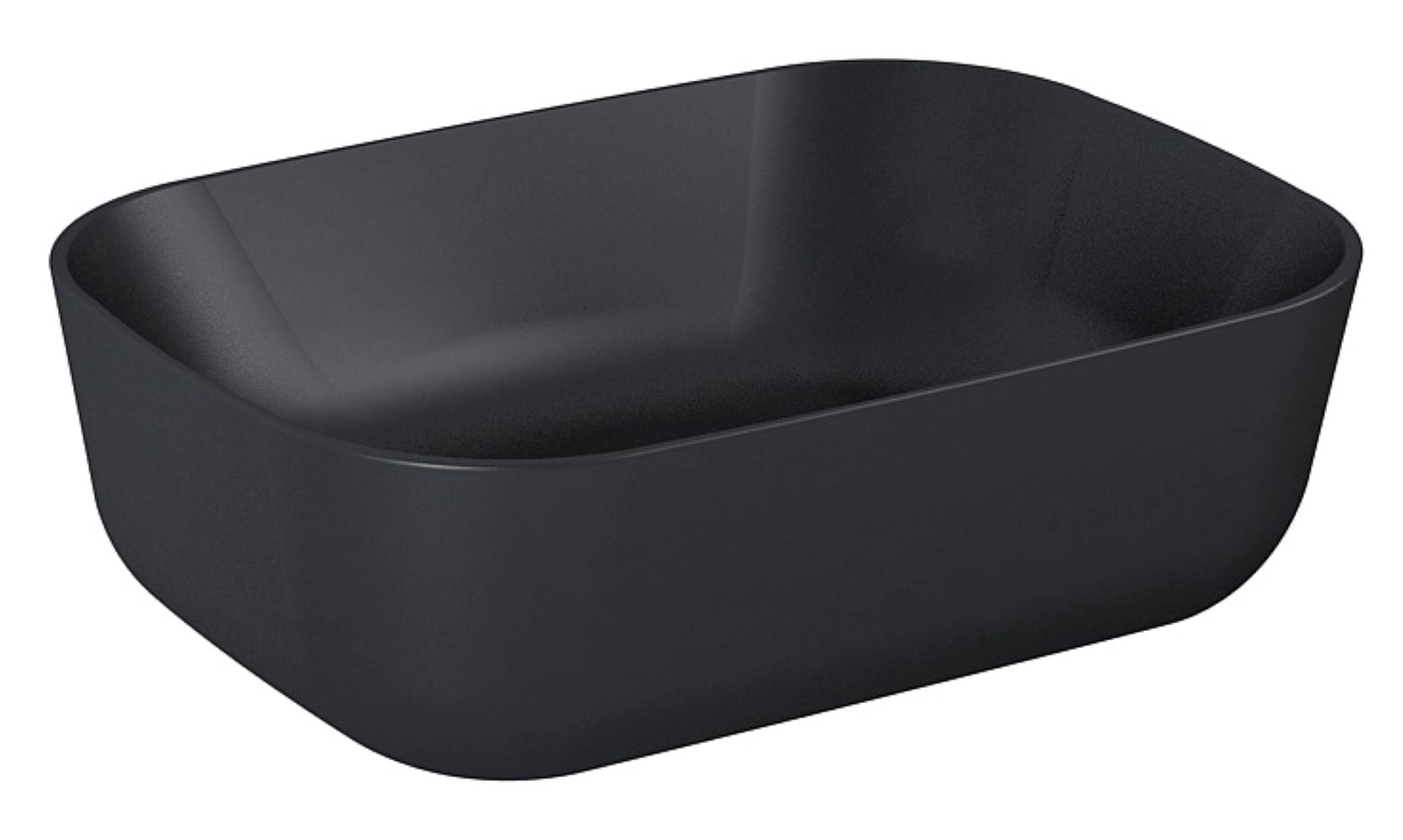 Elita Reni lavabo 45.5x32.5 cm rectangulaire à poser noir RE040460037160