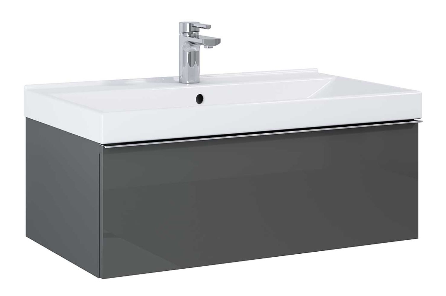 Elita Look armoire 80x44.9x28.1 cm sous-lavabo suspendu anthracite RE010803026610