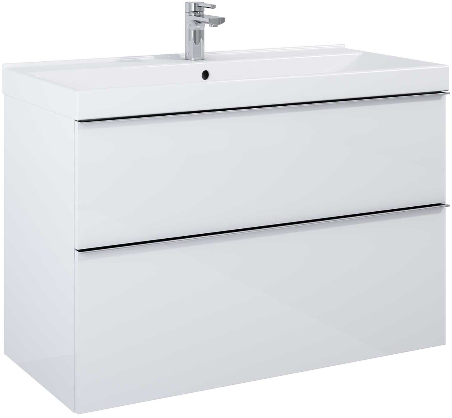 Elita Look armoire 100x44.9x63.5 cm sous-lavabo suspendu blanc RE011003025290