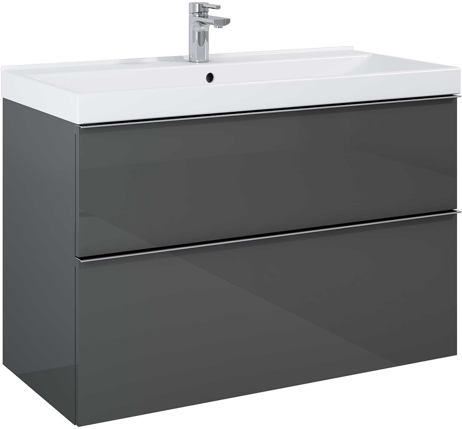 Elita Look armoire 100x44.9x63.5 cm sous-lavabo suspendu anthracite RE011000026610