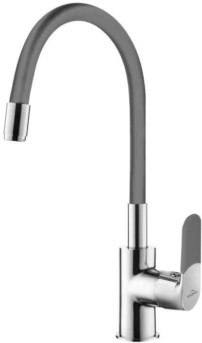 Invena Joga mitigeur de cuisine sur pied chrome-graphite/gris BZ-32-L05