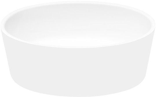 Besco Uniqa lavabo 46x32 cm ovale à poser blanc brillant #UMD-U-NB