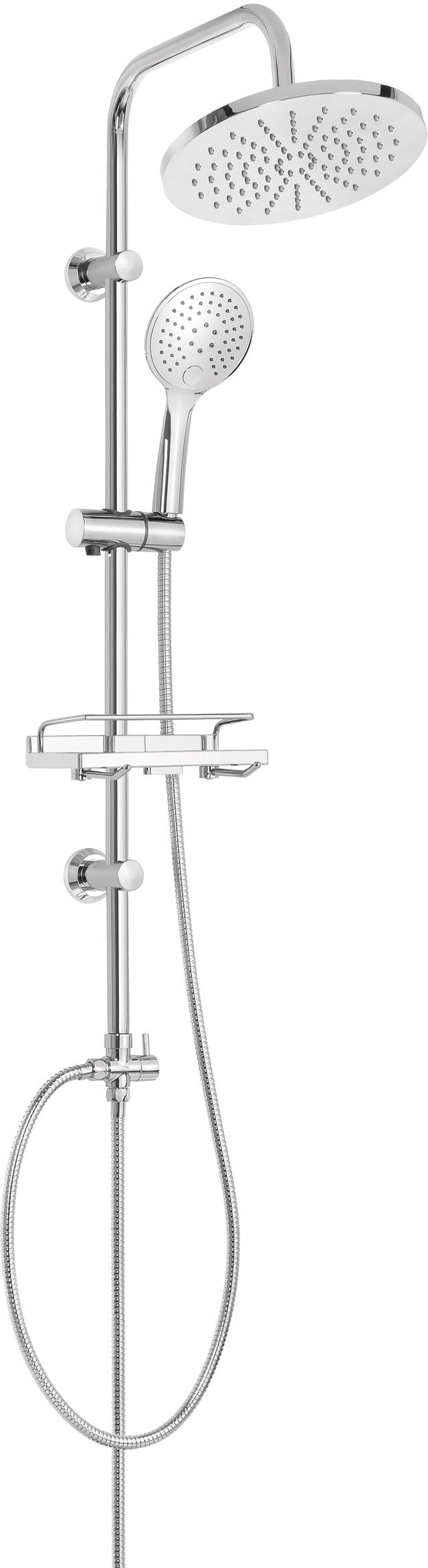 Invena Corso ensemble de douche mural oui chrome AU-23-001