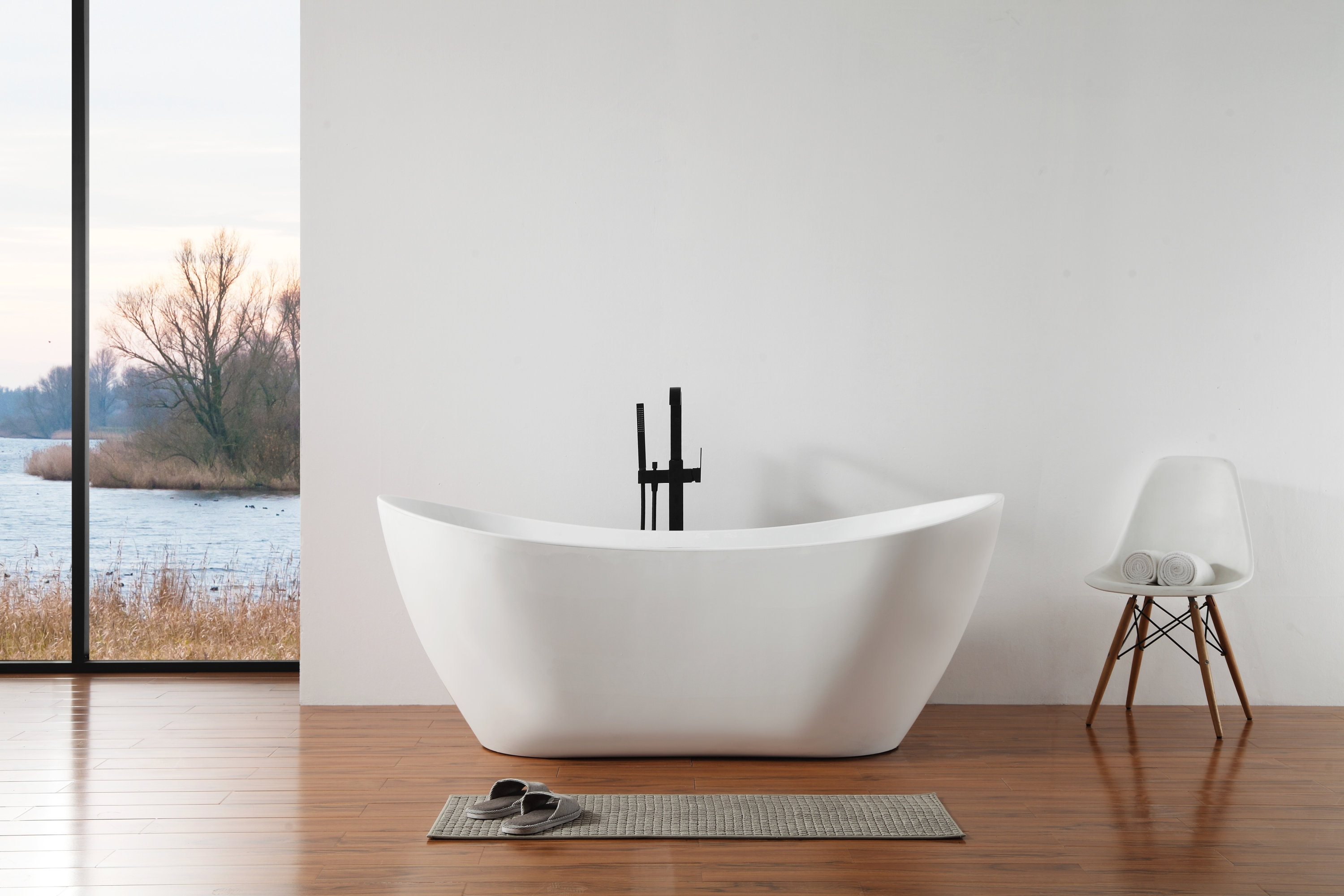 Hagser Clara baignoire autoportante 180x80 cm ovale blanc HGR70000012