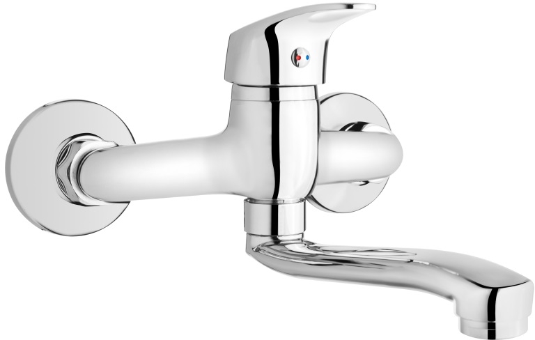 Invena Ava New mitigeur de cuisine murale chrome BC-06-001