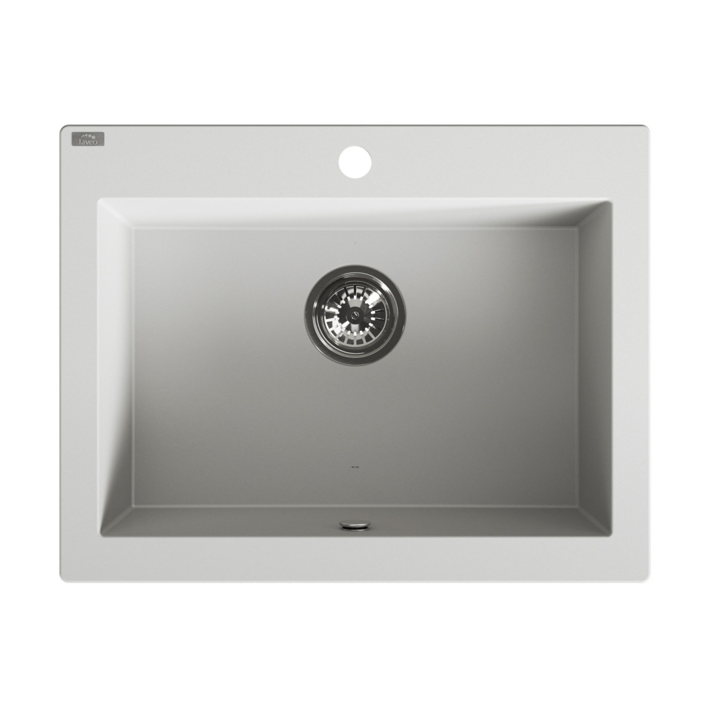 Laveo Komodo évier en granit 63.5x49 cm blanc SBK 610T