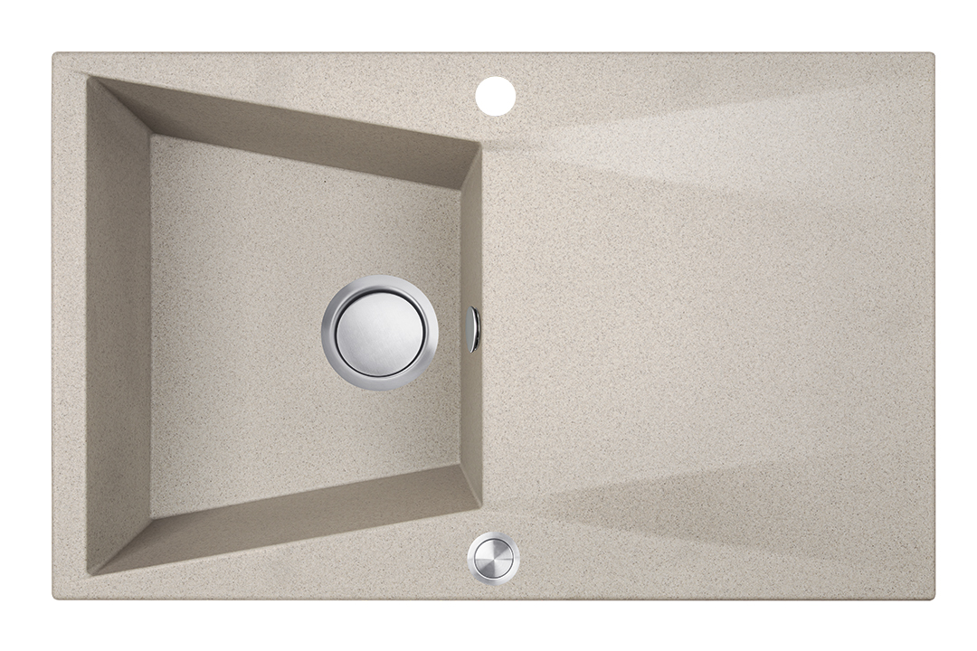 Laveo Grenada évier en granit 78x48 cm beige SBG 411T