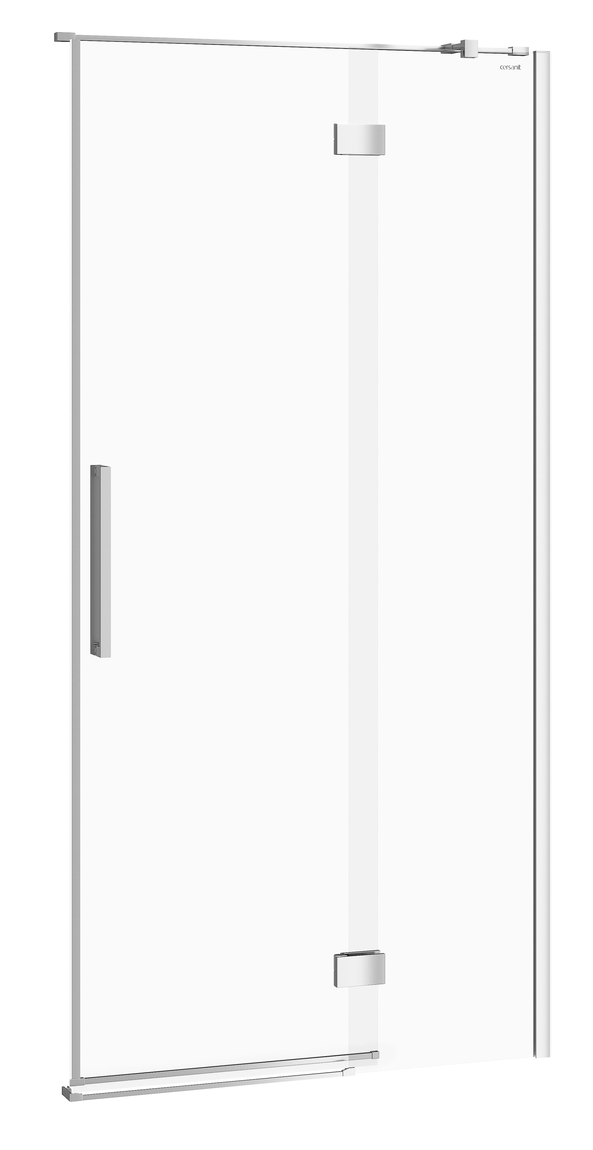 Cersanit Crea porte de douche 100 cm à ouverture basculante chrome brillant/verre transparent S159-002