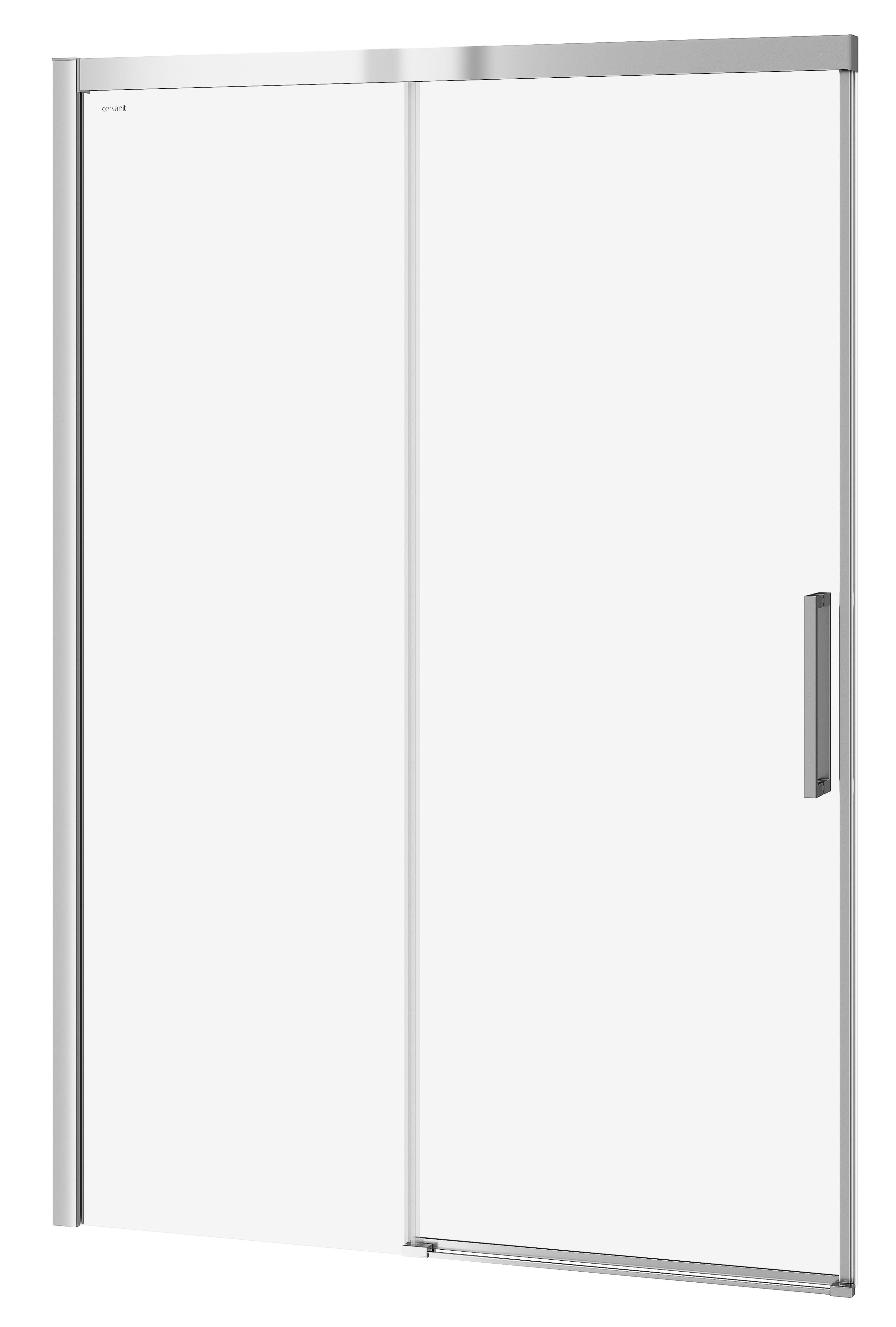 Cersanit Crea porte de douche 140 cm coulissant chrome brillant/verre transparent S159-008