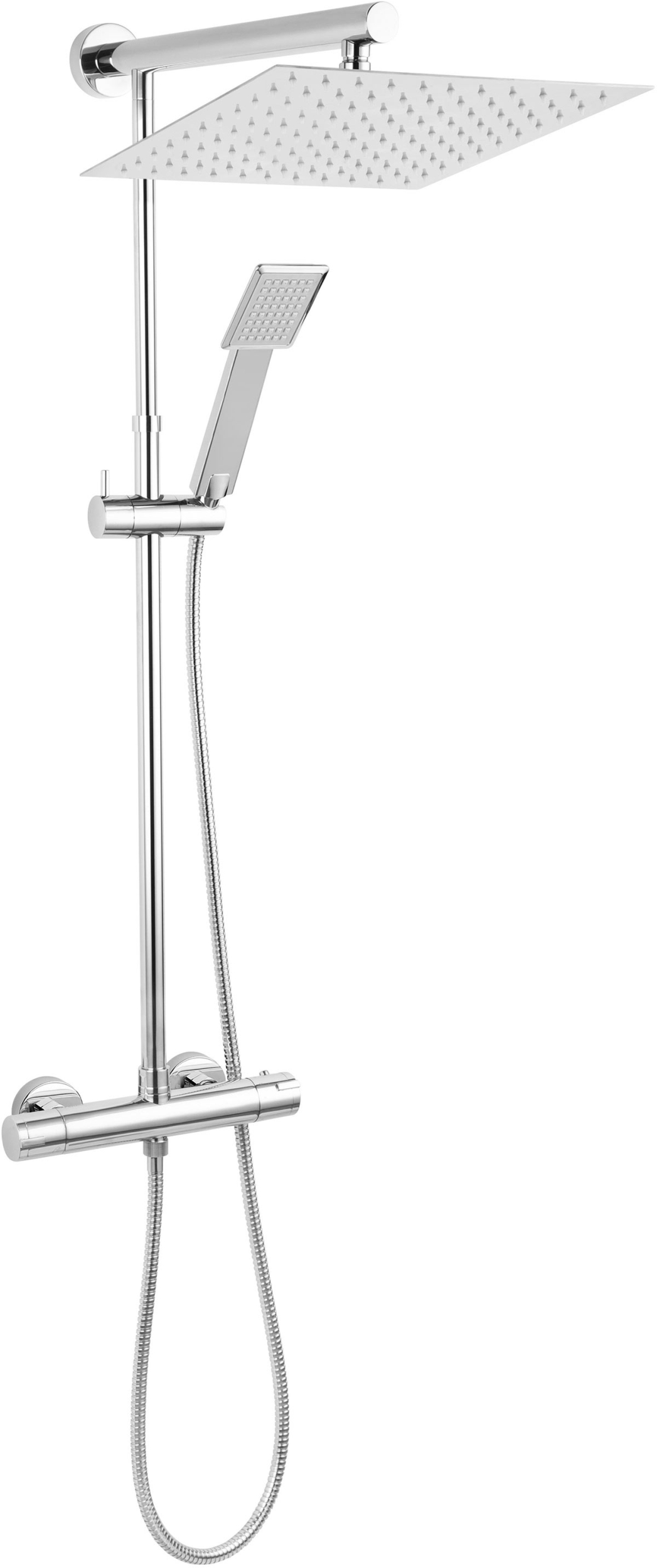 Ferro Trevi ensemble de douche mural avec thermostat oui chrome NP75SQ-TRV7U