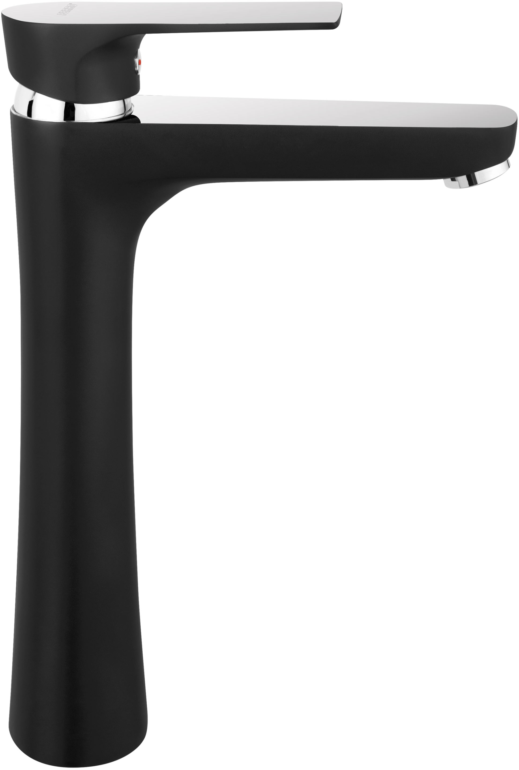 Ferro Algeo Square Black mitigeur de lavabo sur pied chrome-noir BAQ2LBLC