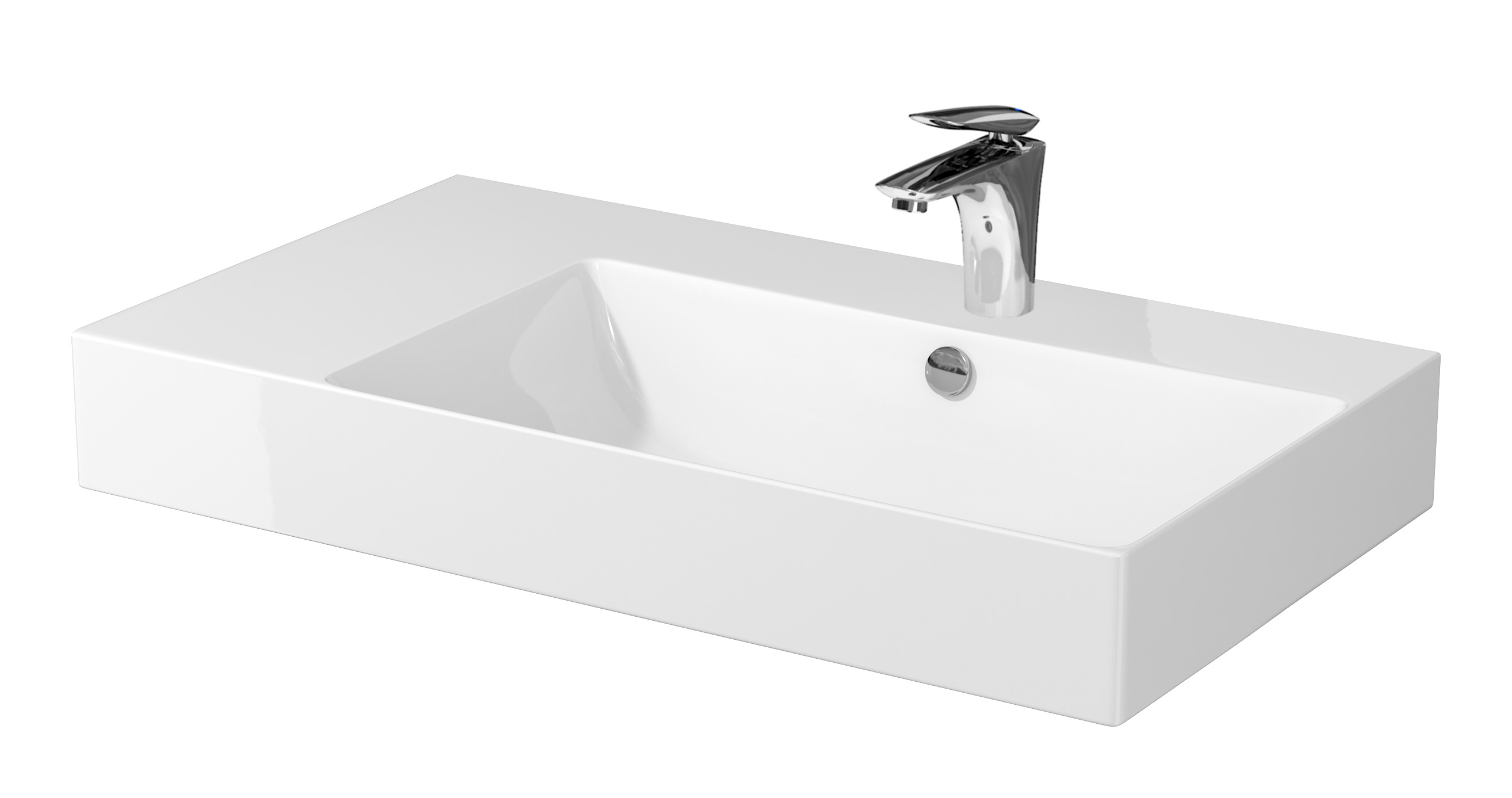 Cersanit Inverto lavabo 80x45 cm rectangulaire à poser blanc K671-016