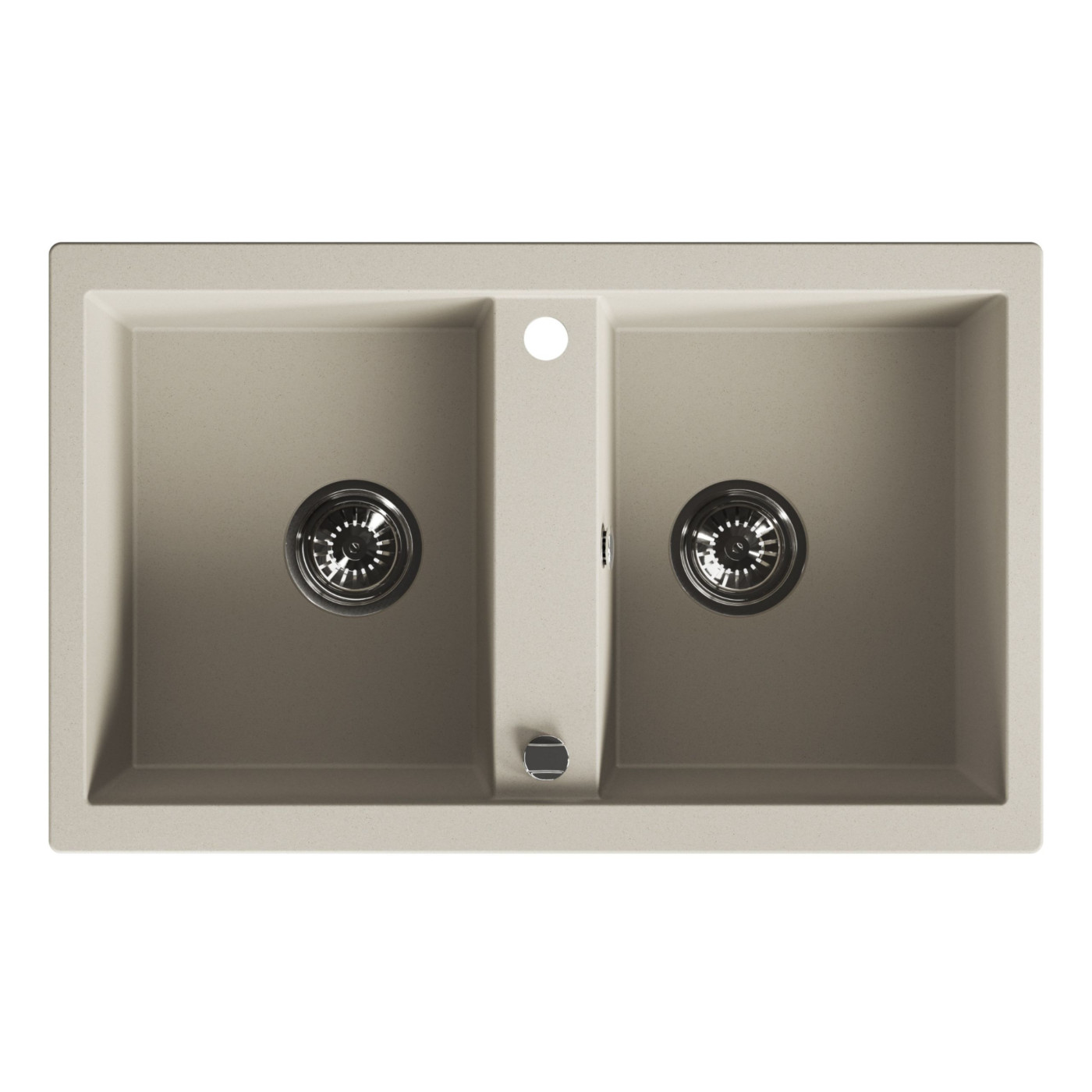Laveo Barbados évier en granit 78x48 cm beige SBB420T