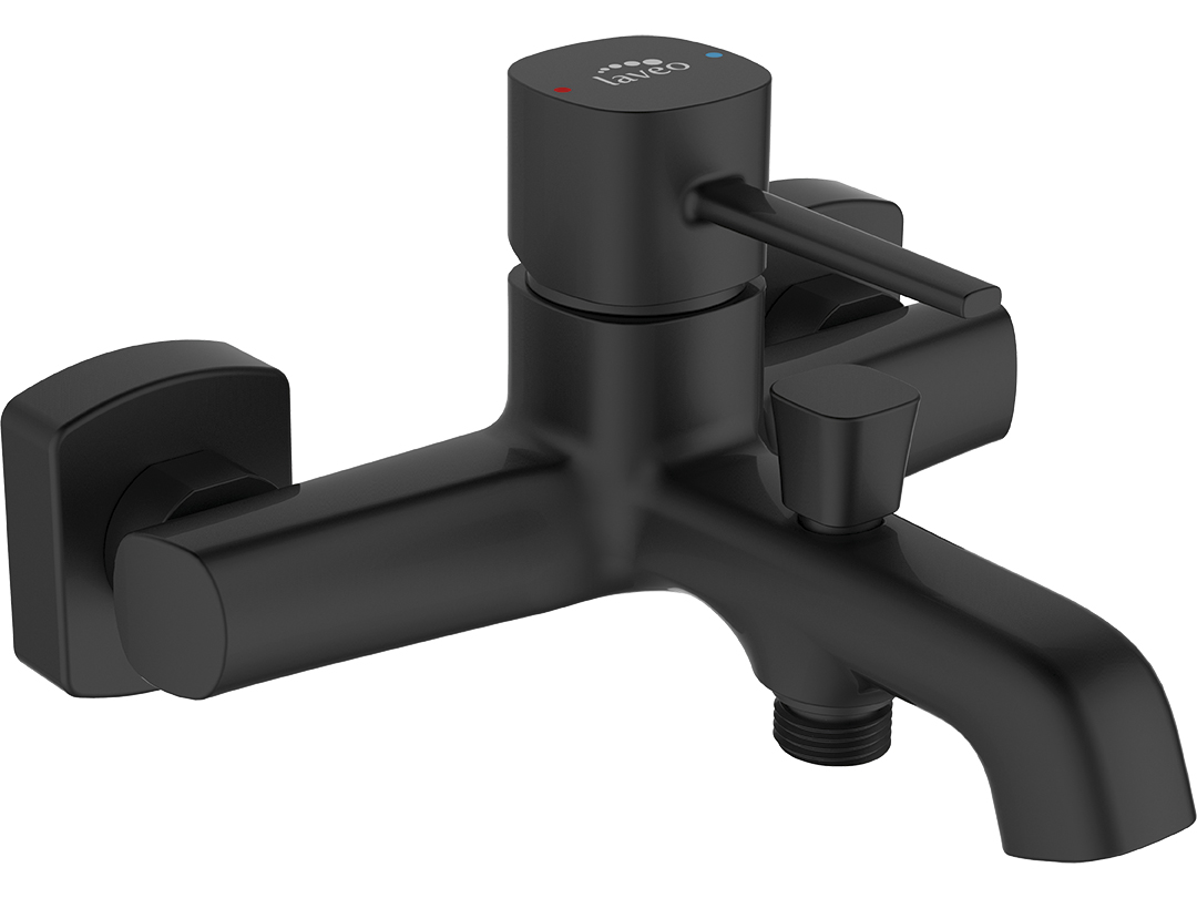 Laveo Pola mitigeur bain-douche murale noir BAP710D