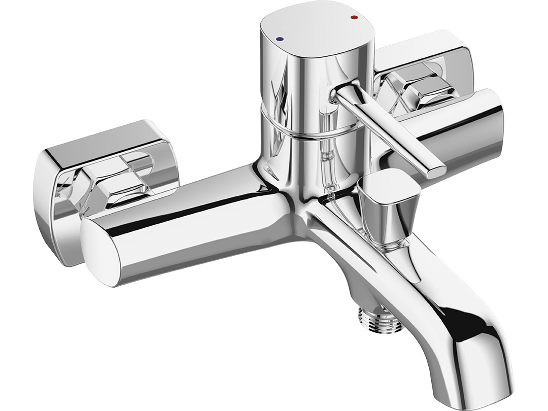 Laveo Pola mitigeur bain-douche murale chrome BAP010D