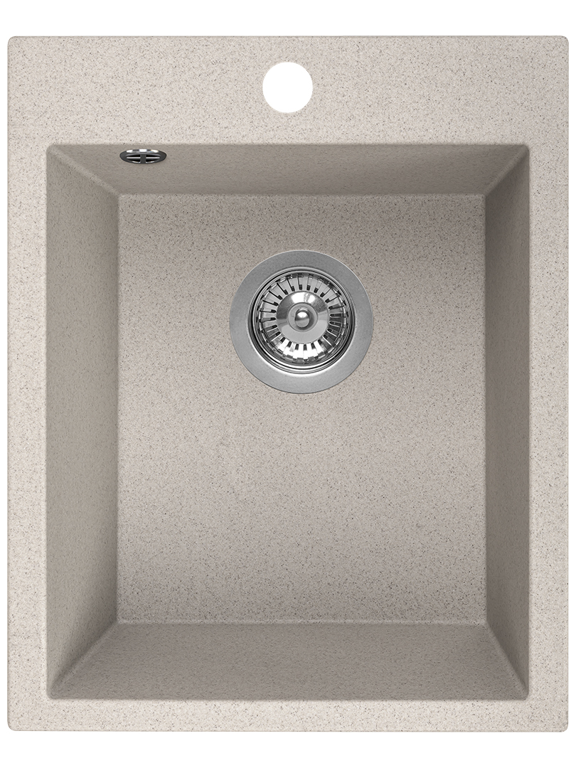 Laveo Chichi évier en granit 48x39 cm beige SBH410T