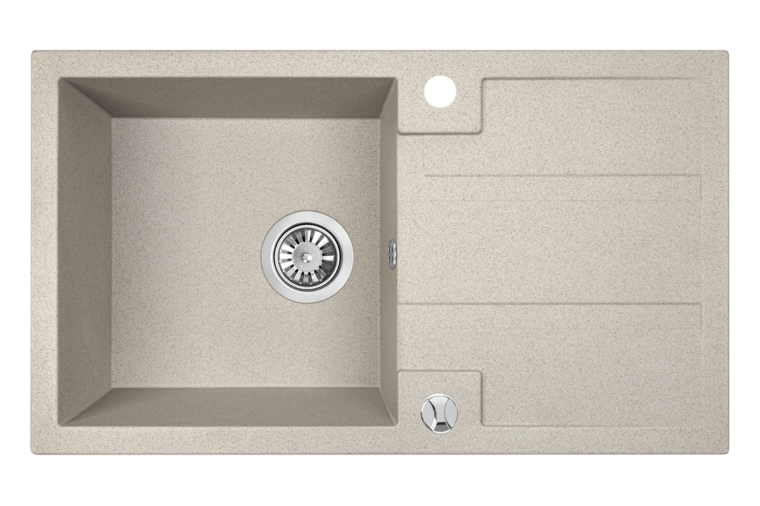 Laveo Barbados évier en granit 76x44 cm beige SBB411T