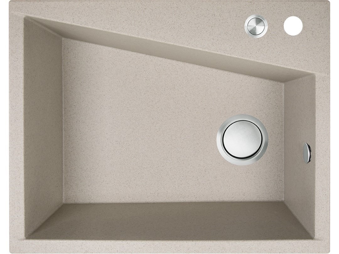 Laveo Grenada évier en granit 60x48 cm beige SBG410T